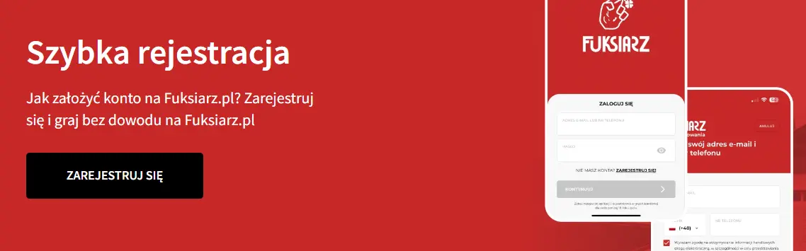 Rejestracja w kasynie FUKSIARZ